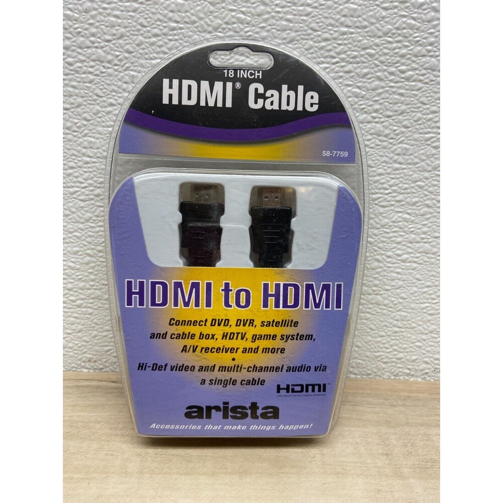 Arista 18' HDMI Cable Conect DVD,DVR ,Satellite